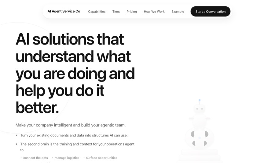 AI Agent Service Co website