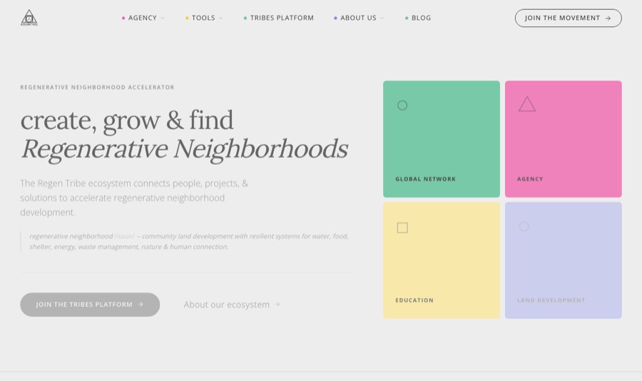 Regen Tribe website